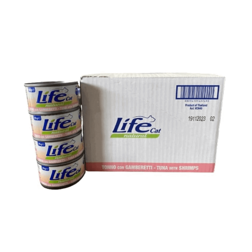 لايف كات طعام رطب للقطط بنكهة التونة و الجمبري 24...