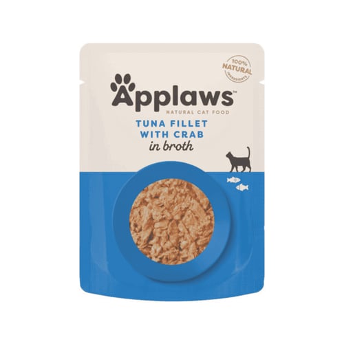 ابلاوز طعام رطب للقطط تونا مع السلطعون في المرق 12...