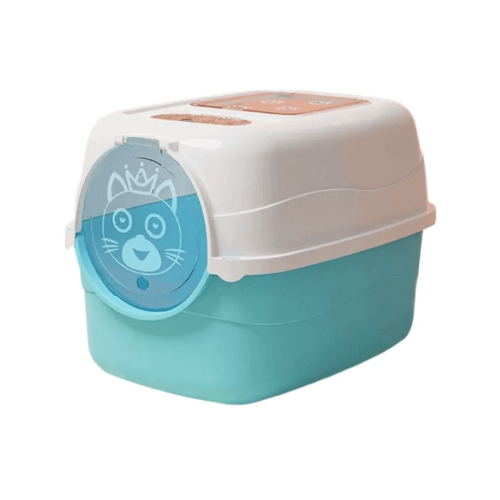 ليتر بوكس مغلق للقطط حجم كبير مع سكوب / مجرفة لون...