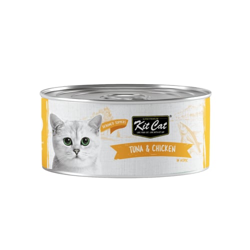 كت كات معلبات الطعام الرطب تونا ودجاج للقطط 6 حبات...
