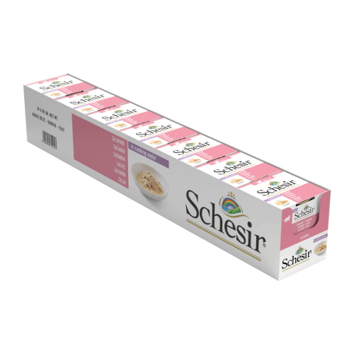 شيزر معلبات سلمون في ماء الطهي وجبة طبيعية للقطط 1...