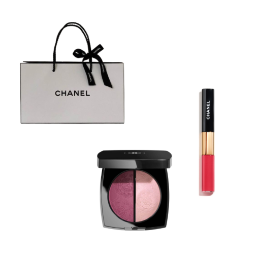 بكج شانيل بلاشر+ روج + مع الكيس والشريط