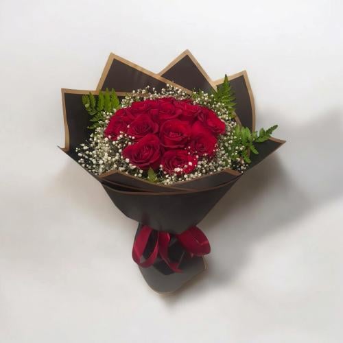 Red flower bouquet and Jabsou - Flower delivery in...