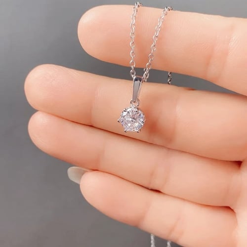 سلسال سوليتير مكعب زيركون ناعم18K