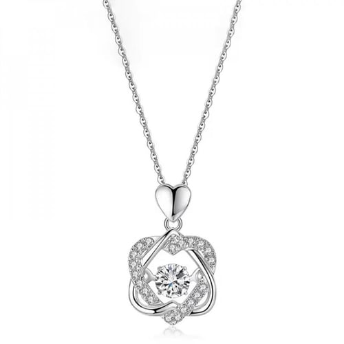 سلسال Two hearts الزيركون 18K