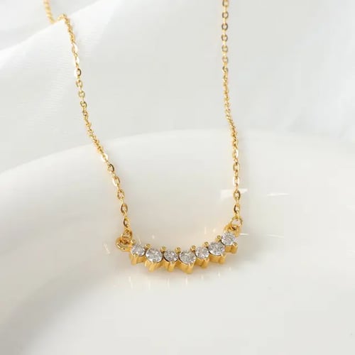 سلسال 7 احجار الزيركون 18K