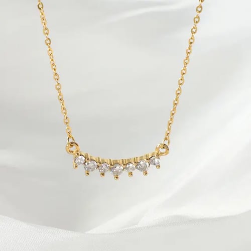 سلسال 7 احجار الزيركون 18K