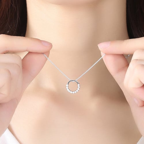 سلسال Round zircon ناعم فضة 925