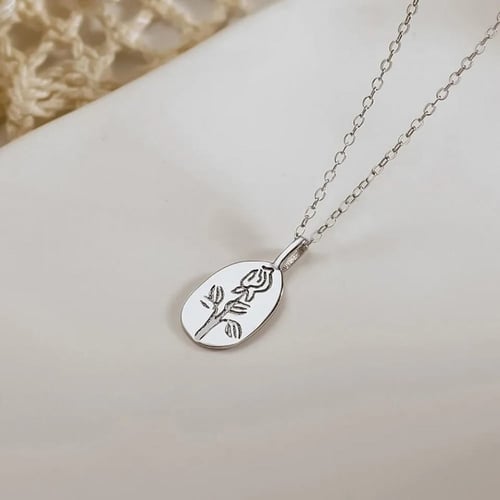 سلسال ناعم Rose stamp فضة 925