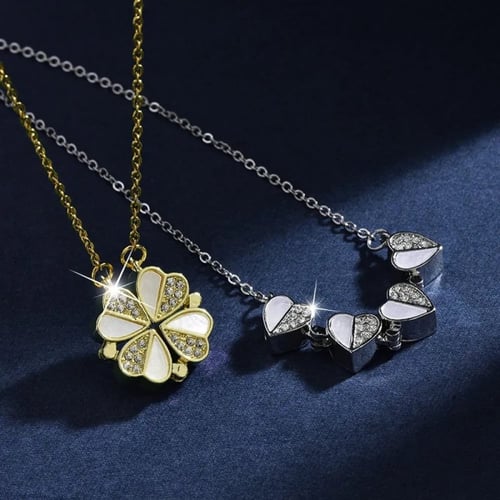 سلسال اربع اوراق البرسيم المطلي ذهب 18K