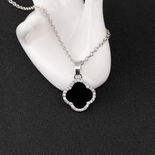 سلسال عقيق يماني اسود فضة 925