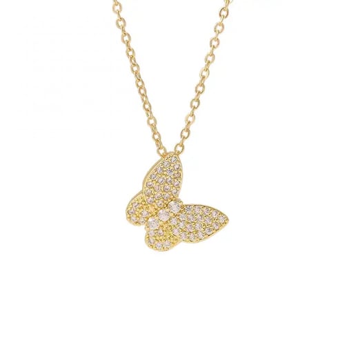 سلسال Zircon butterfly موديل كوري 18K