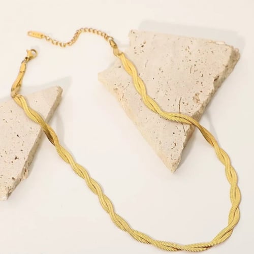 طقم مبروم سلسال واسورة ناعم وانيق 18K