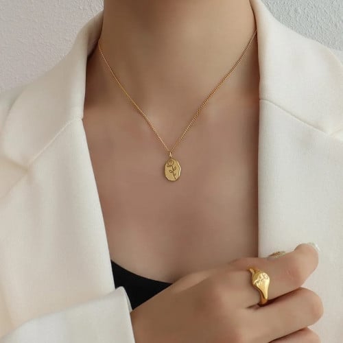 سلسال ناعم Rose stamp فضة 925