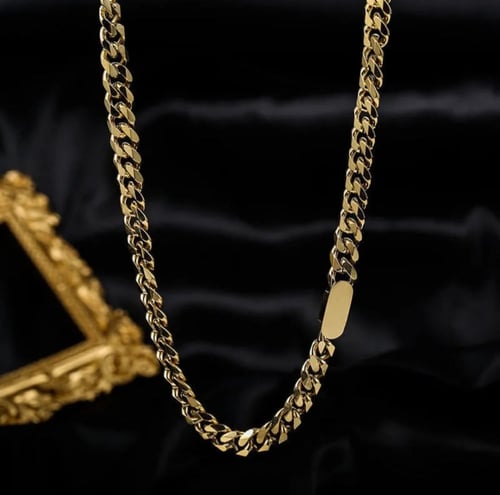 طقم سلسال واسورة طراز كوبي 18K