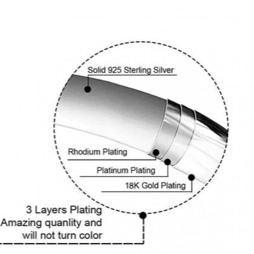 عقد الماس pivotal مويسانيتي 1 قيراط