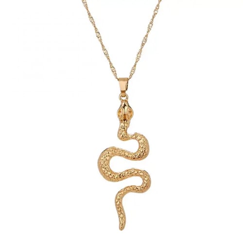 قلادة Pink snake الثعبان 18K