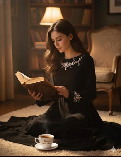 فستان سهره اسود كريب - Black crepe evening dress
