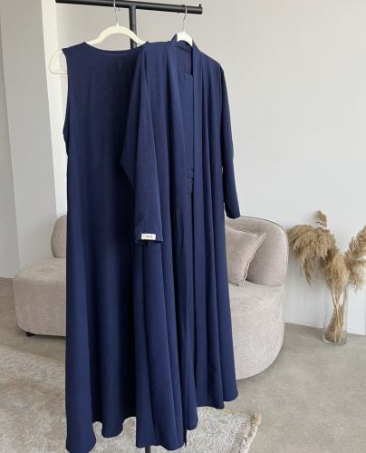 عبايه حرير مشجر بارد وفستان مشجر بارد