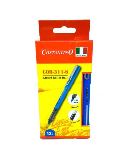 علبة اقلام حبر سائل مع غطاء ازرق 0.5mm