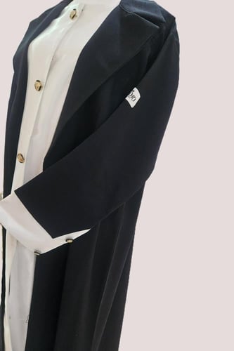 عباية بليزر اسود و ابيض