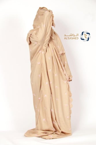 طرحة عباية مطرز منثور وردة