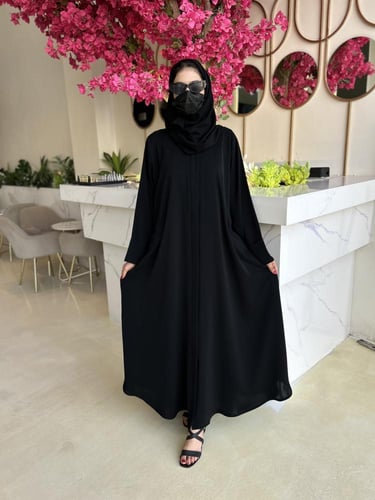 عبايه سحاب مخفي بمرد على السحاب