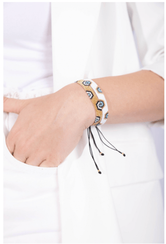 Blue Eye Beaded Friendship Bracelet