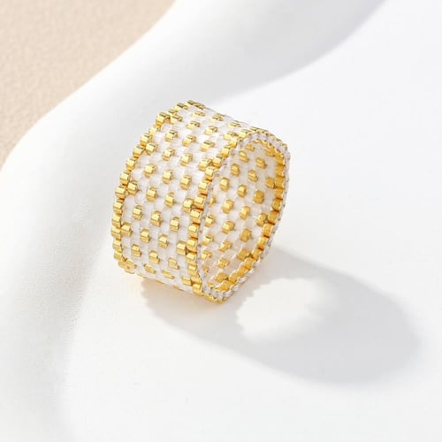 White ring - Beads ring