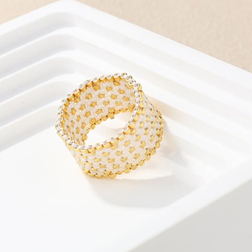 White ring - Beads ring