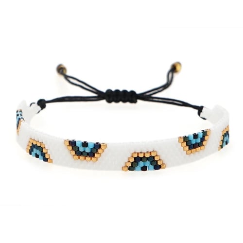Blue Eye Beaded Friendship Bracelet