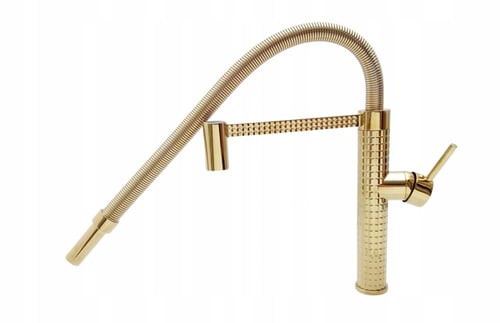 خلاط مجلى ذهبي مطفي سبرنق متحرك