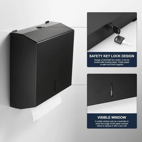 ‏علبة مناديل جداريه اسود 304