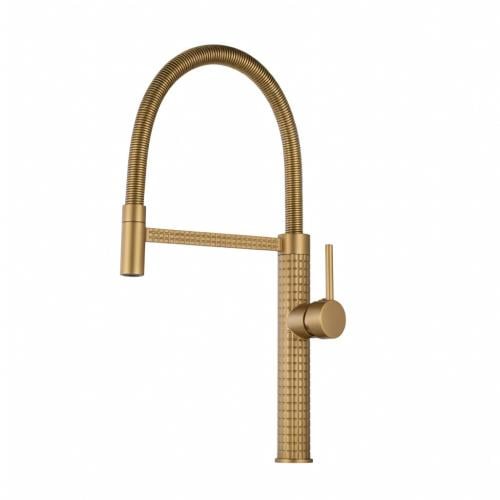 خلاط مجلى ذهبي مطفي سبرنق متحرك