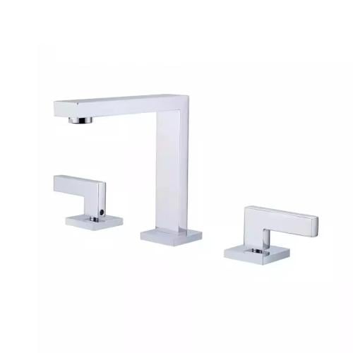 خلاط مغسلة 3 فتحه مربع كروم