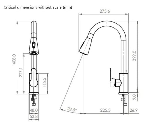 خلاط مجلى سحاب كروم مطفي