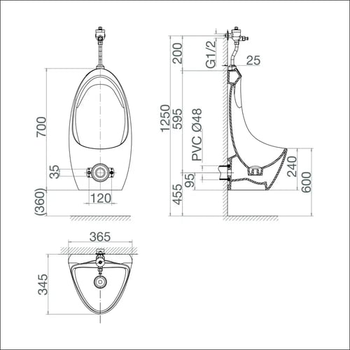 مبولة فيجلاسيرا فتحة من فوق تصريف جداري