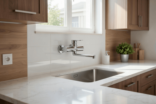 خلاط مجلى جداري كروم