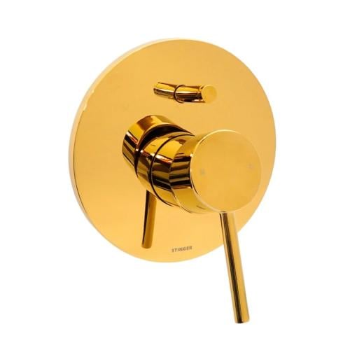 وجه خلاط دش مدور ذهبي لامع استينجر / STINGER