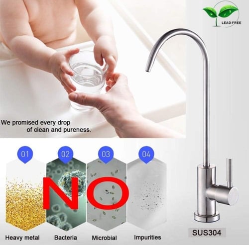 بزبوز مياه فلتر كروم مطفي