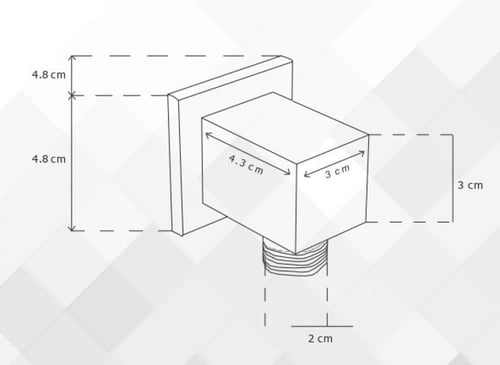 كوع مخفي مربع كروم برونزو / BRONZO