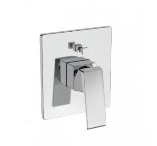 وجه خلاط خطين دفن مربع كروم برونزو / BRONZO