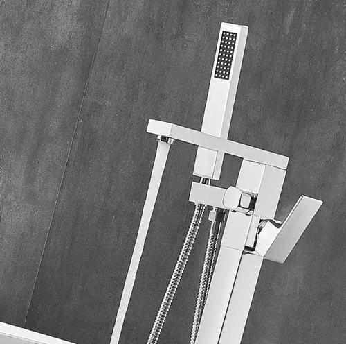 خلاط بانيو ارضي مربع كروم