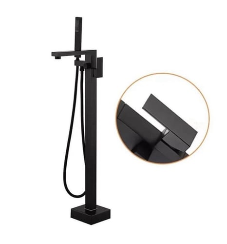 خلاط بانيو ارضي مربع اسود