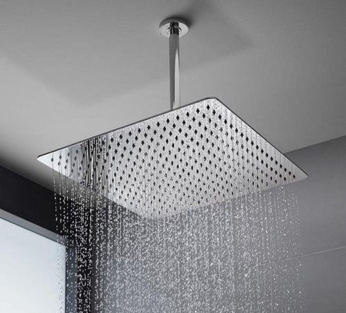 طاسة دش مطري مربع كروم 40 سم