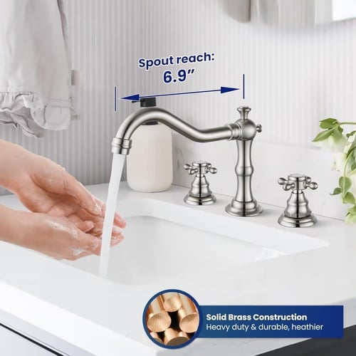 خلاط مغسلة 3 فتحه مدور كلاسك كروم مطفي