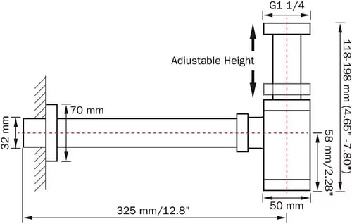 هراب مغسله كاس كروم لامع استينجر / STINGER