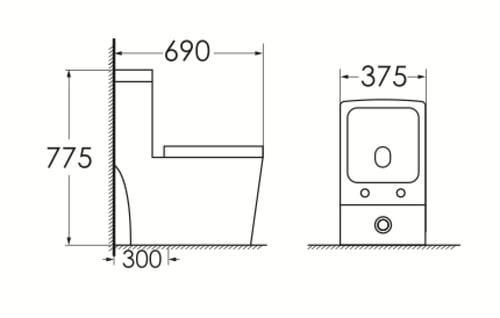كرسي افرنجي مربع برافات / BRAVAT
