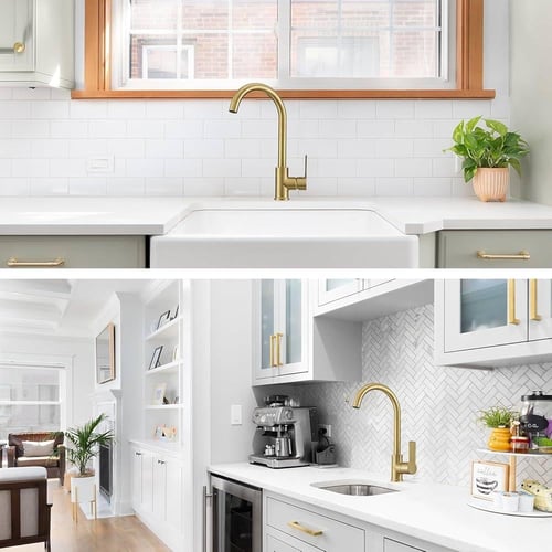 خلاط مجلى ذهبي مطفي