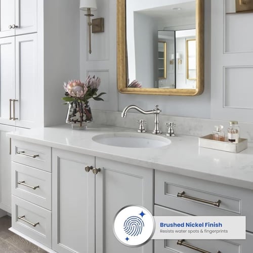 خلاط مغسلة 3 فتحه مدور كلاسك كروم مطفي